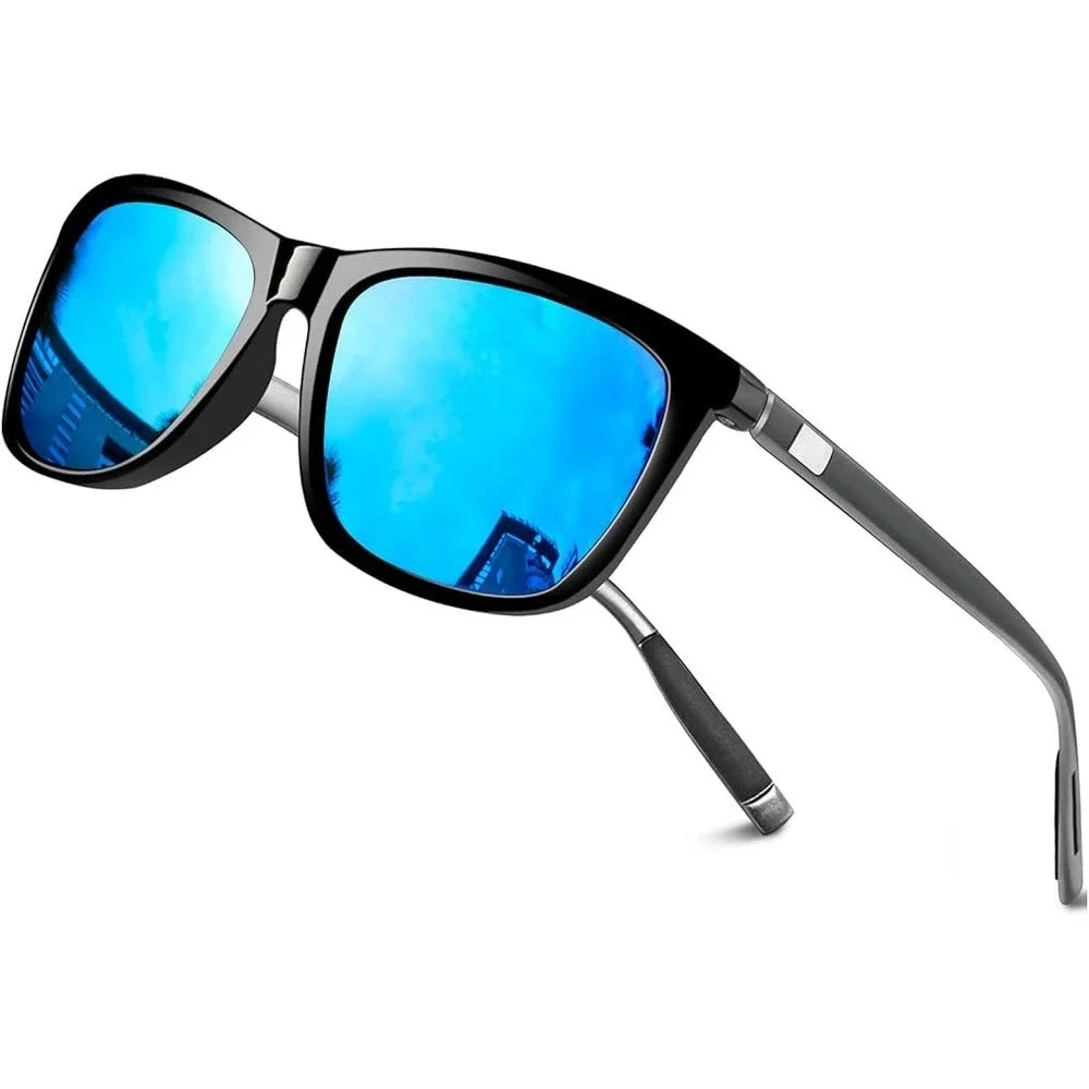 Mens Sunglasses Polarized Driving Fishing Square Frame UV Protection Retro Gafas